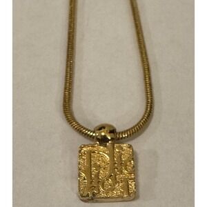 Vintage Christian Dior Trotter Gold Motif Necklace